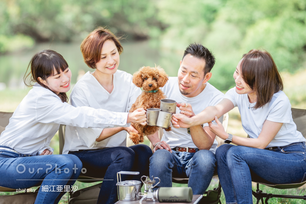 最高のアウトドア日和に笑顔で乾杯！