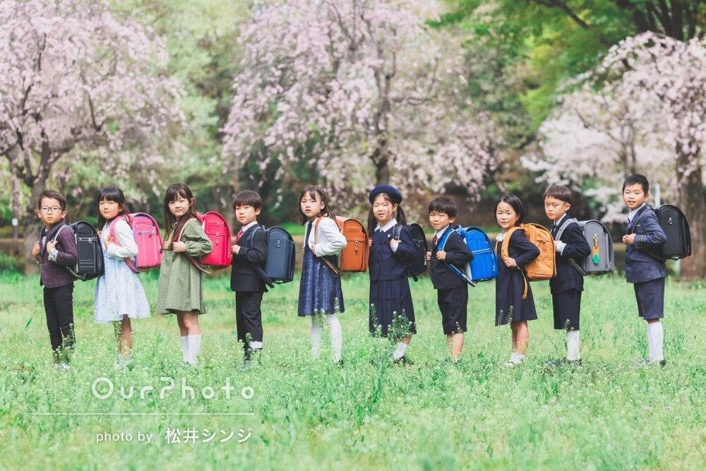 ピカピカの1年生！みんなで並んで出発進行