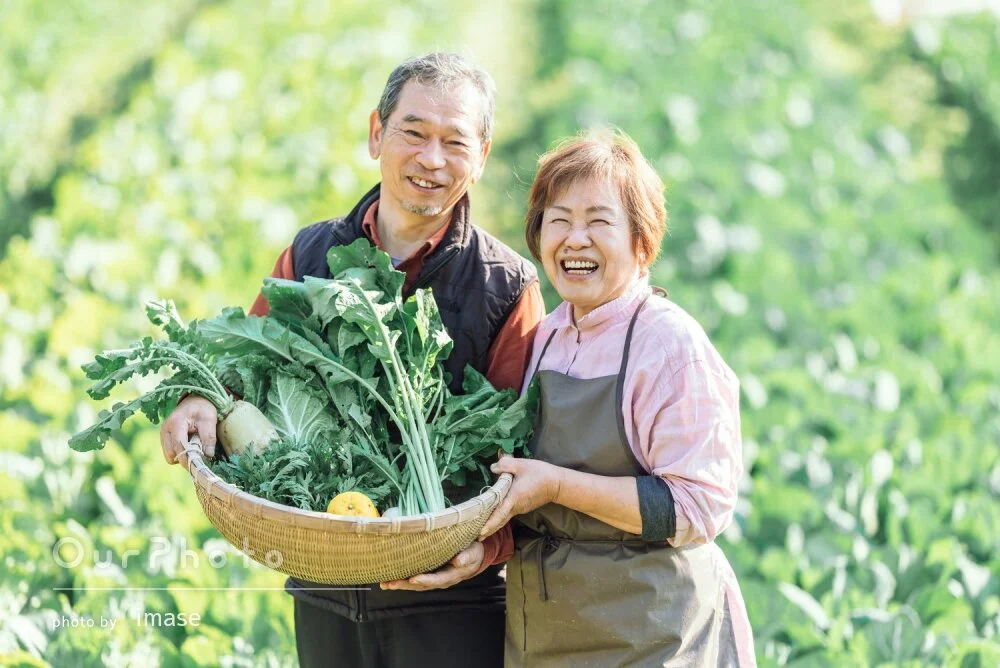 愛情込めて育てた野菜を笑顔で大収穫！