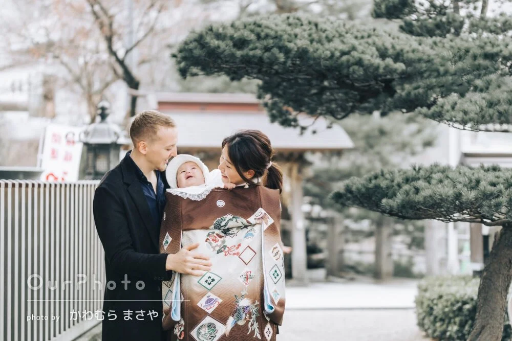 優しい光に包まれて幸せ溢れるお宮参り