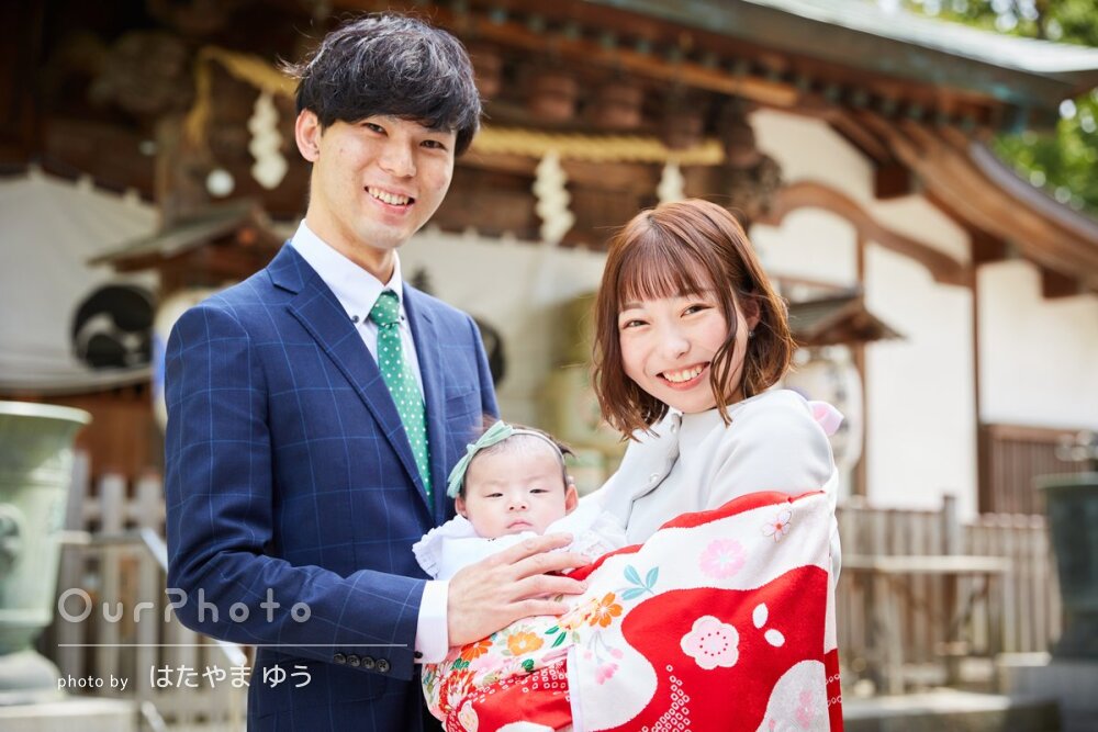 お宮参りモニター撮影