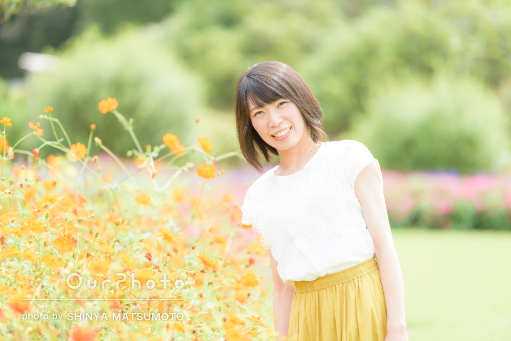 楽しく臨むことができました 綺麗な花と一緒にプロフィール写真の撮影 Ourphoto アワーフォト