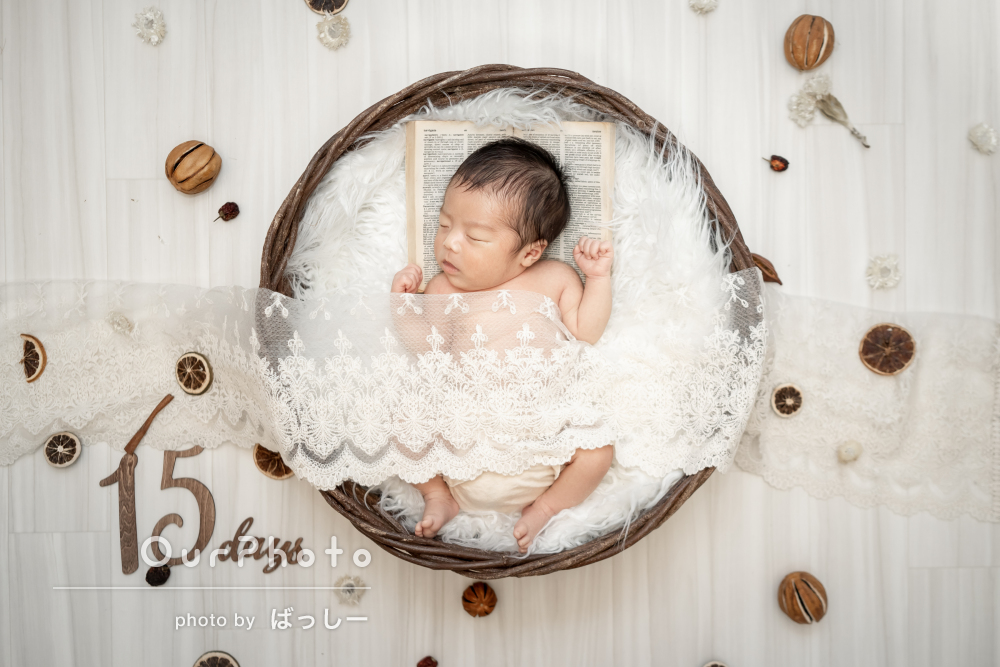 秋生まれの赤ちゃんにぴったり！季節感のあるニューボーンフォトの撮影