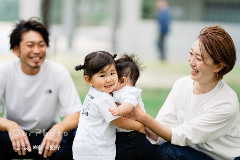 私物沖縄巡礼★ハワイアン三連リング幸せ笑顔輝く人生へ 良い笑顔の写真がたくさん」美しい海！リンクコーデで家族写真の