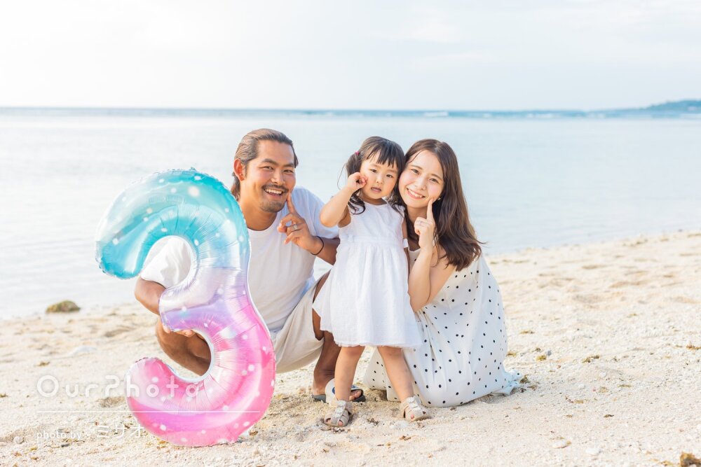「撮りたかった写真が沢山」3歳の記念に！素敵なバースデーフォトの撮影