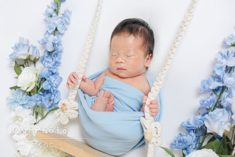 「息子の可愛さを最大限引き出して」自宅でニューボーンフォトの撮影