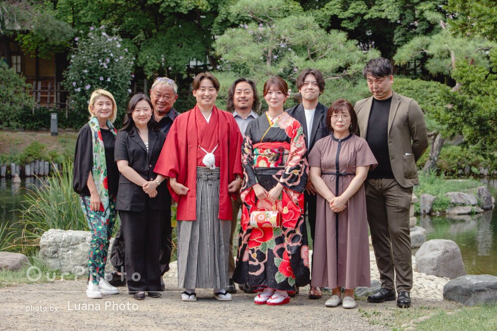 「写真の出来上がりも素晴らしい」笑顔溢れる両家顔合わせの家族写真撮影