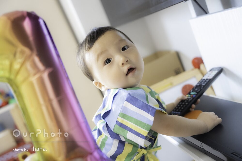 「大満足」自宅で思い出に残るデコレーションと1歳誕生日記念の撮影