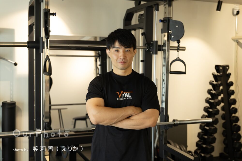 「素晴らしい写真で非常に感激」ジムトレーナーのプロフィール写真の撮影