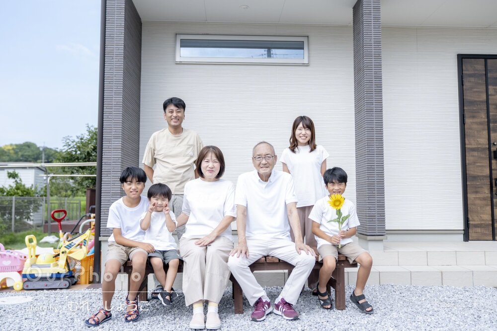 「心に残った撮影会」三世代揃ってリンクコーデが爽やかな家族写真の撮影