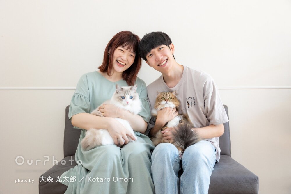 「なかなか撮れないかわいい写真」ペットと一緒にマタニティフォトの撮影