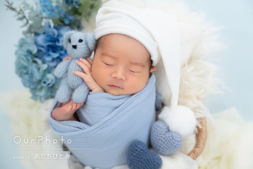 「想像以上に素敵な写真」家族みんなで温かなニューボーンフォトの撮影