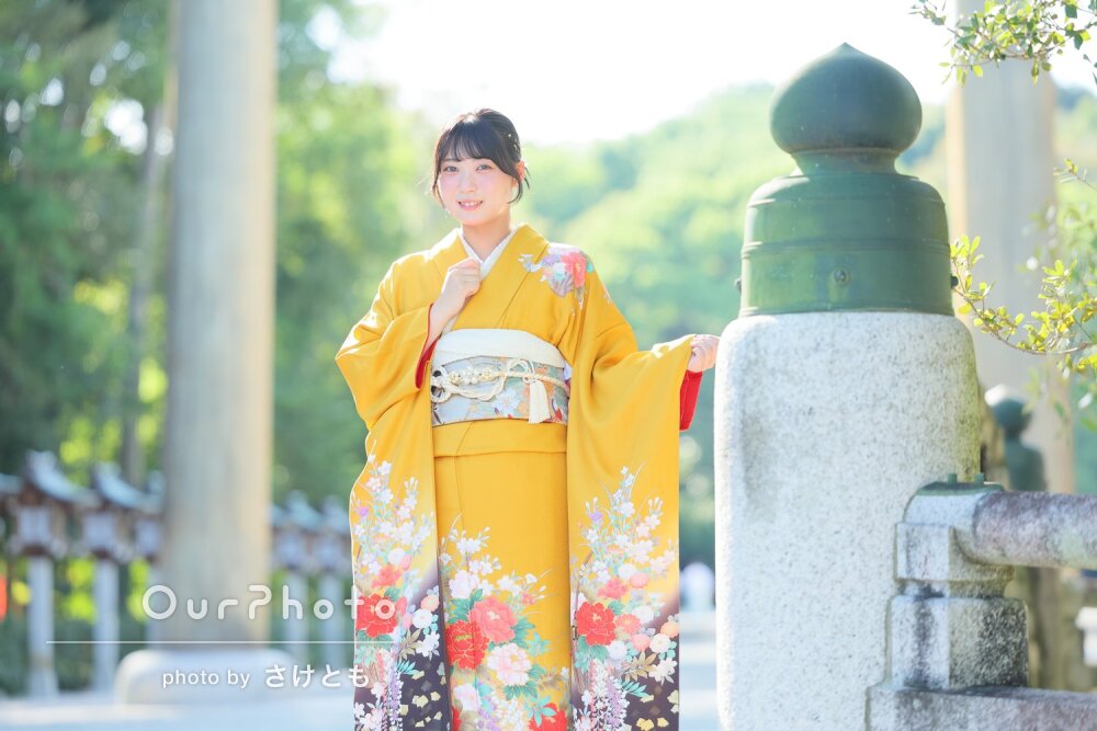 「大切な思い出」神社に映える鮮やかな振袖姿！笑顔溢れる成人式の撮影