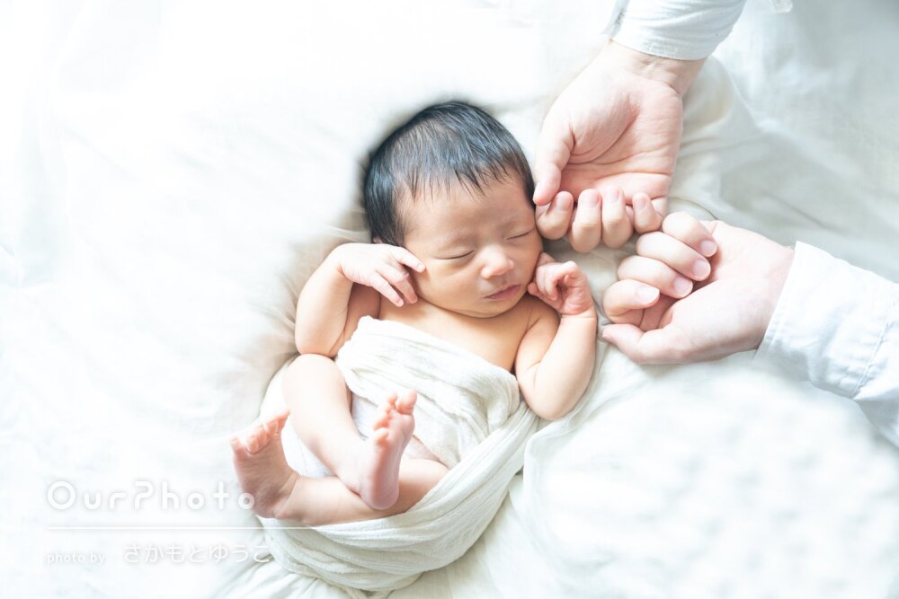 「赤ちゃんへの対応も丁寧」安心しておまかせ！ニューボーンフォトの撮影
