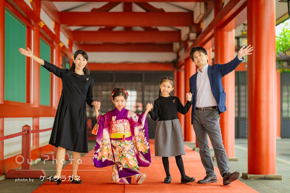 「とてもスムーズで助かります」リピーター様！多彩なポーズで七五三撮影
