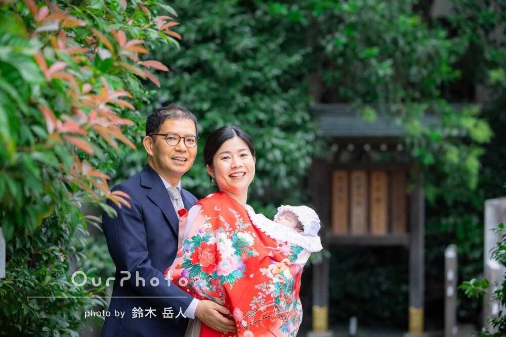 「やわらかい表情の写真が撮れて嬉しかった」温かみのあるお宮参りの撮影