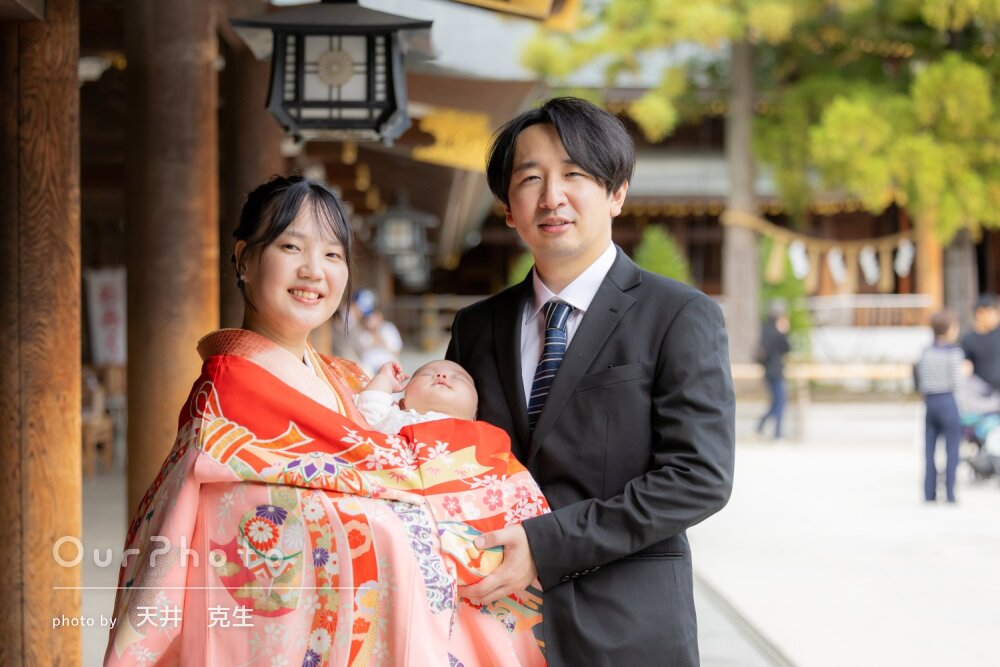 「思い出に残る写真をたくさん」幸せあふれる姿が印象的なお宮参りの撮影