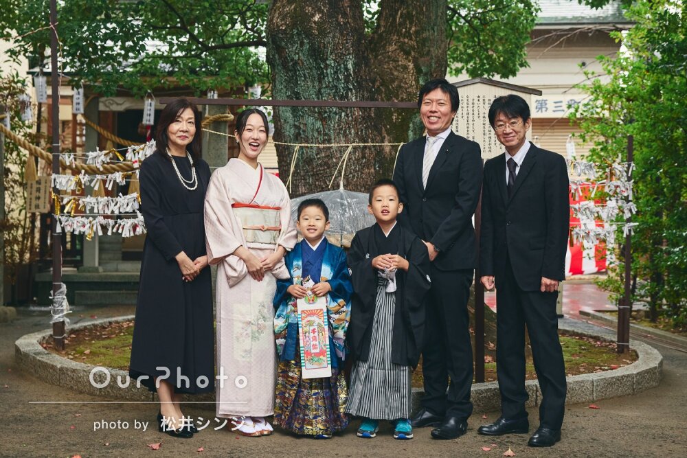 「仕上がりが素敵」家族に見守られて！成長を祝う7歳5歳の七五三の撮影