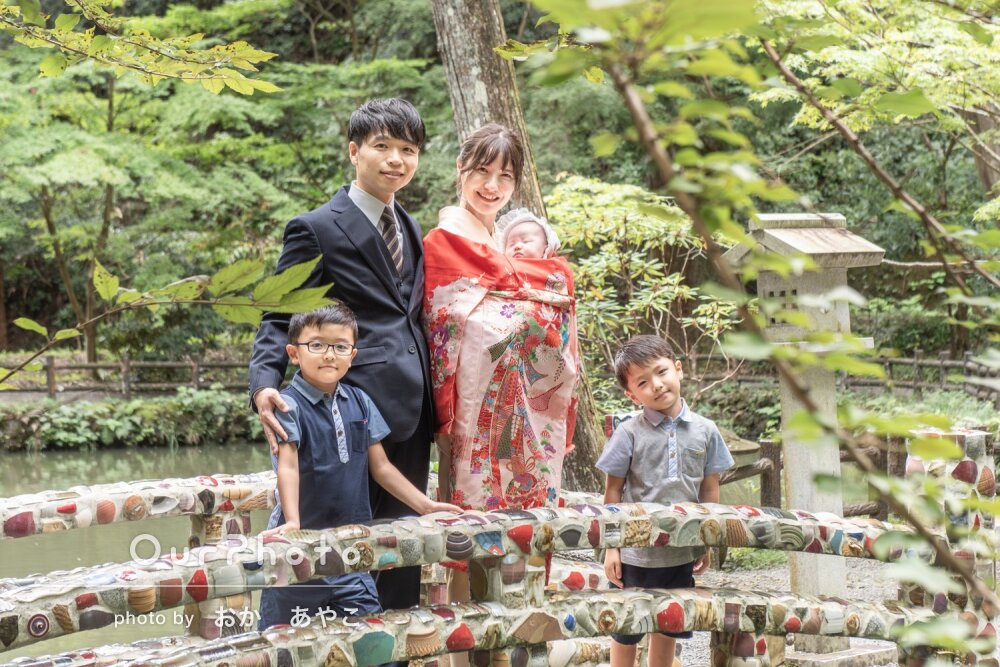 「どれも素敵な写真ばかり」ママも和装で！神社で女の子のお宮参りの撮影