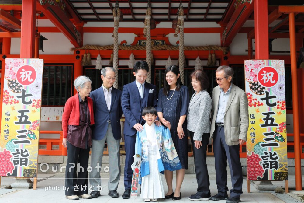 「自然な姿からばっちりキメる写真まで」幅広いパターンで七五三の撮影