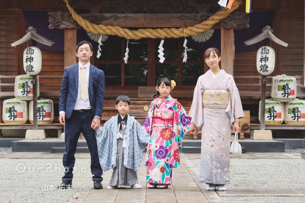 「自然な表情の写真ばかり」ママも和装で思い出に残る姉弟の七五三の撮影