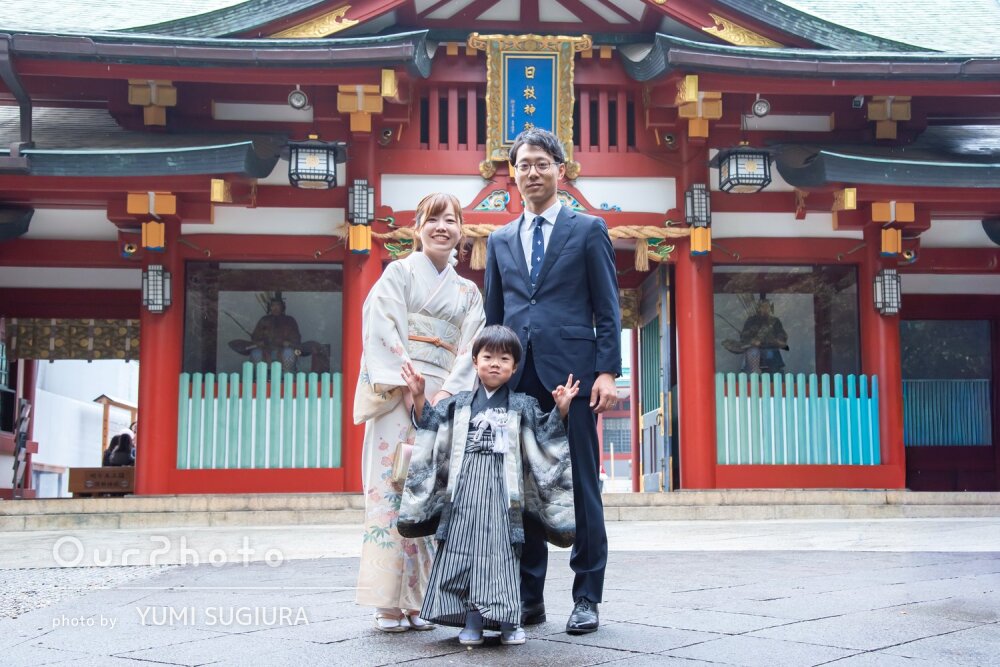 「お願いして本当によかった」彩りが美しい！元気な男の子の七五三の撮影