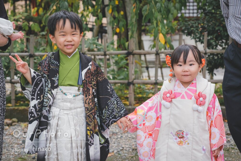 「この方にお願いしてよかった」手を繋いで仲良し！兄妹の七五三の撮影
