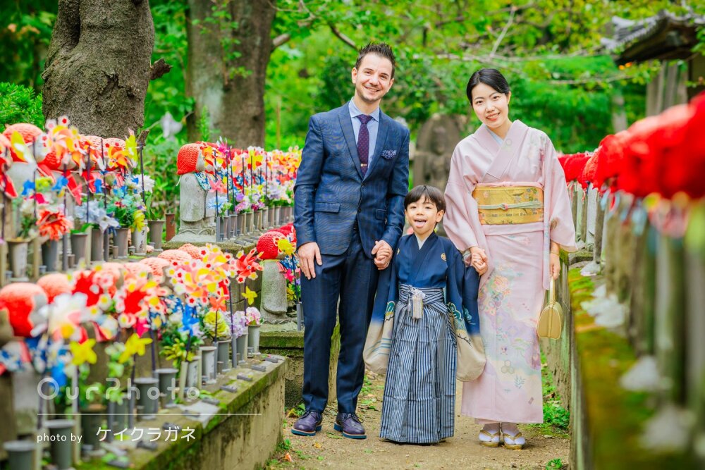 「素敵なお写真」ママも和装！バリエーション豊富な男の子の七五三の撮影