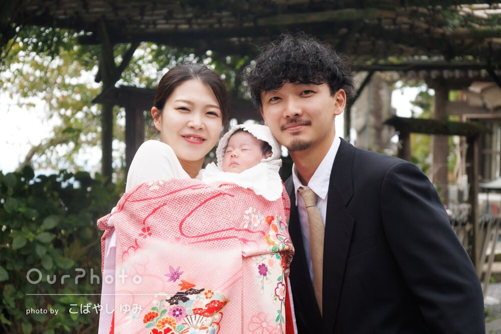 「とても素敵な写真」優しい家族の愛情が伝わってくるお宮参りの撮影