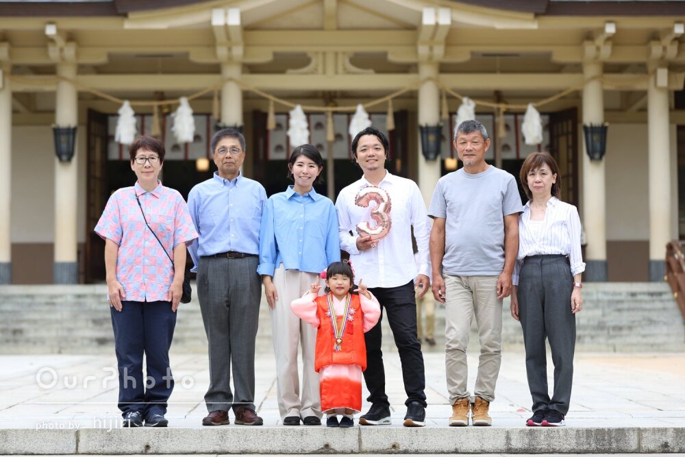 「娘の笑顔をたくさん引き出して」祖父母も揃って和やかな七五三の撮影