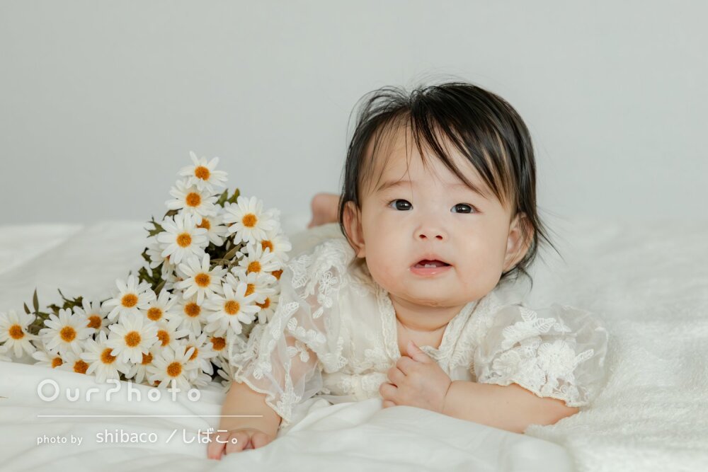 「とてもスムーズで丁寧」ご自宅で愛犬も一緒に！ハーフバースデーの撮影