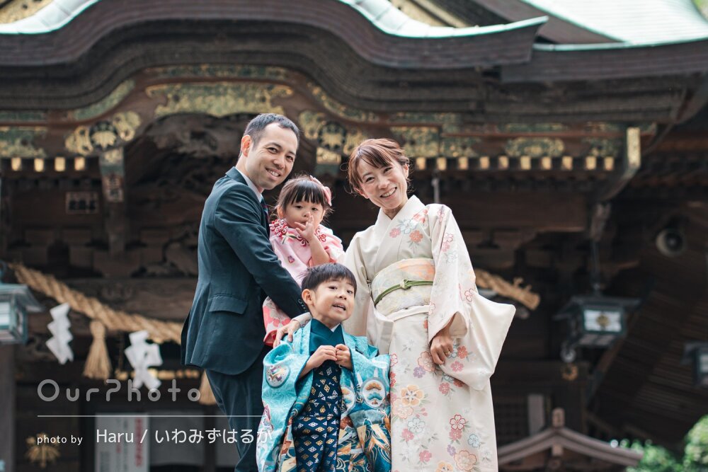 「楽しく最後まで撮影」家族そろって和やかに！兄妹一緒に七五三の撮影