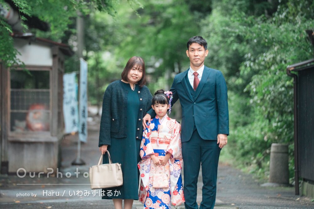 「素敵な写真を沢山」雨の日でもしっとりと上品に！女の子の七五三撮影