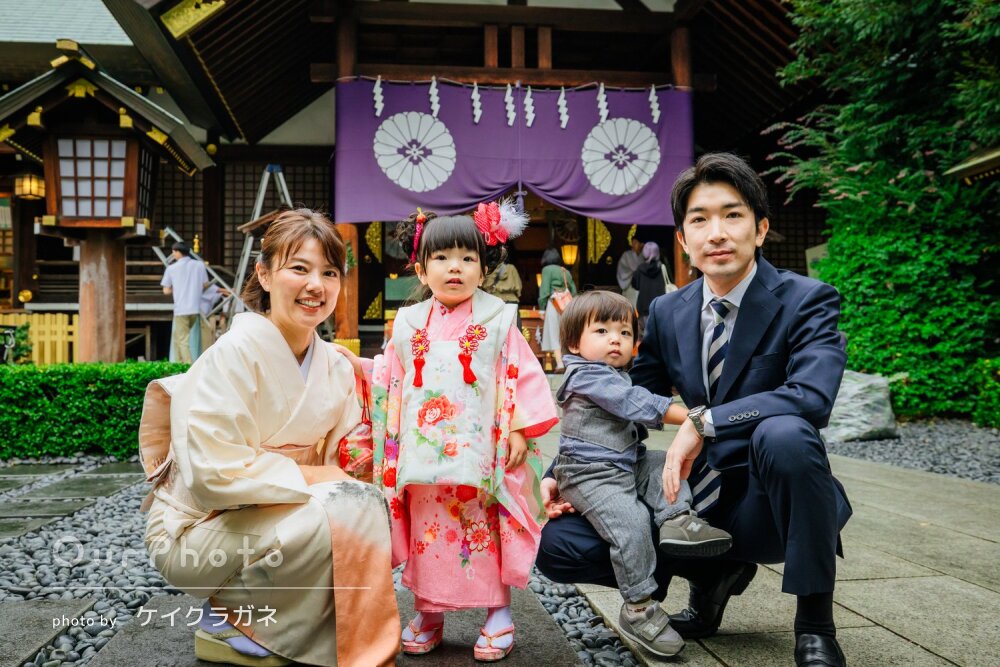 「まさに一生の思い出に」生き生きとした表情が可愛い女の子の七五三撮影