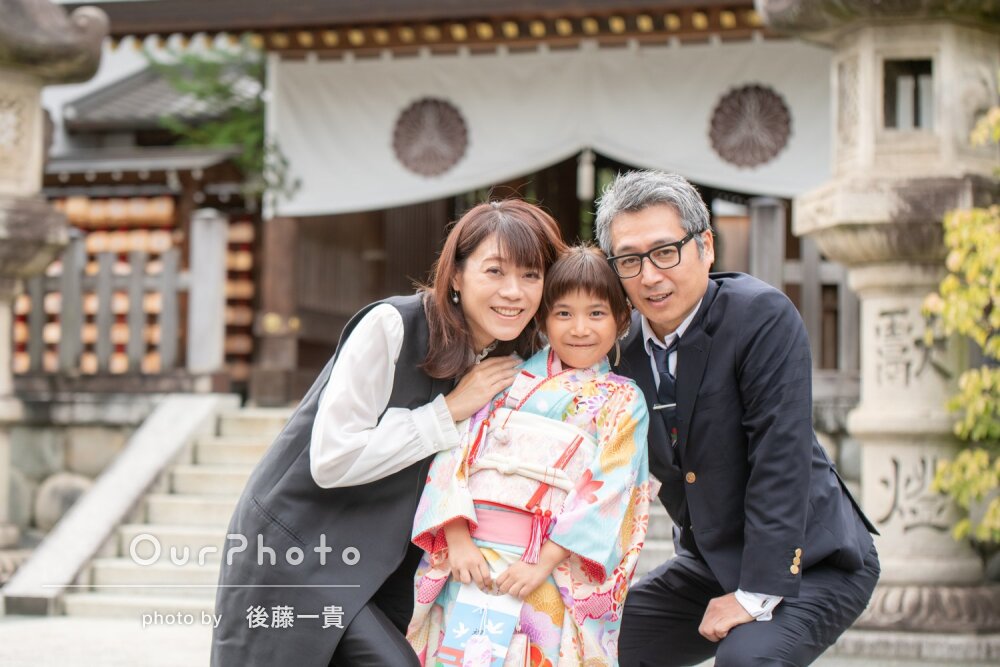 「娘の笑顔がとても素敵」自然体な姿がとっても可愛い女の子の七五三撮影