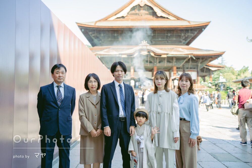 「楽しく撮影」元気一杯！オシャレな晴れ着姿でカッコイイ七五三の撮影
