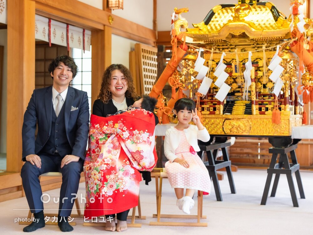 「楽しく撮影してもらえました」笑顔がいっぱい！和やかなお宮参りの撮影