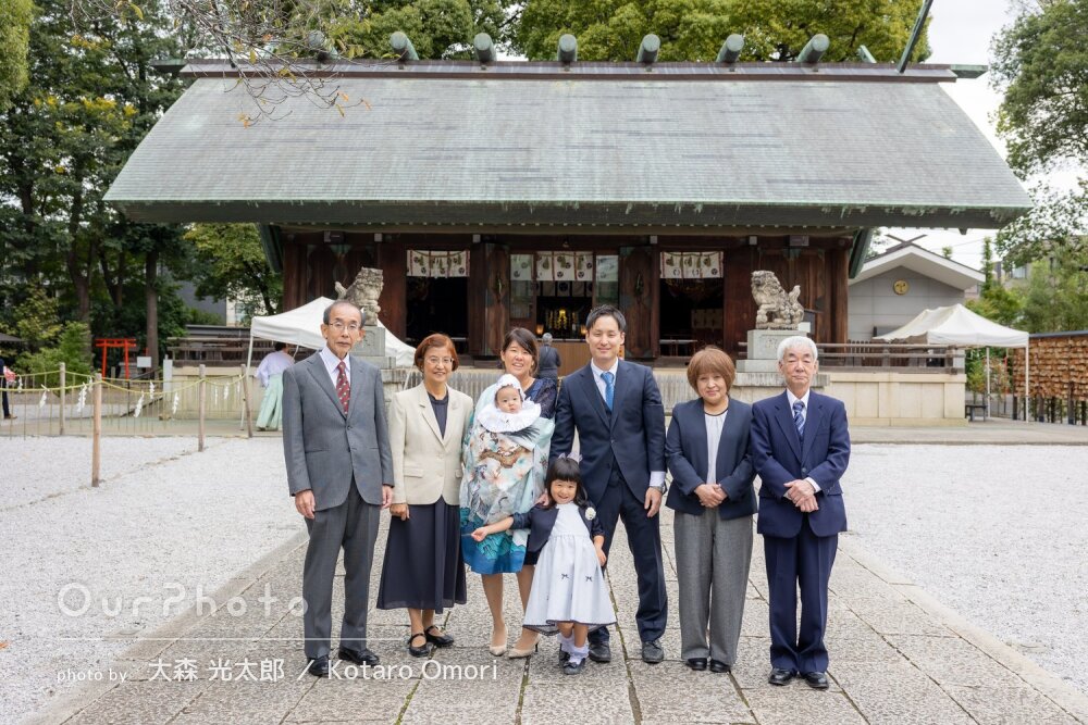 「綺麗で大変満足」お祝い着に包まれた姿が可愛い赤ちゃんのお宮参り撮影
