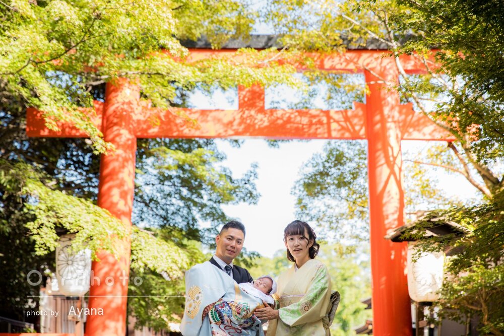 「色合いが綺麗で素敵な写真」和装で華やか！男の子のお宮参りの撮影