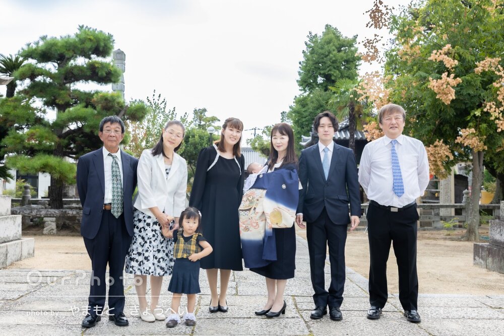 「写真の構図なども美しく」厳かな雰囲気につつまれてお宮参りの撮影