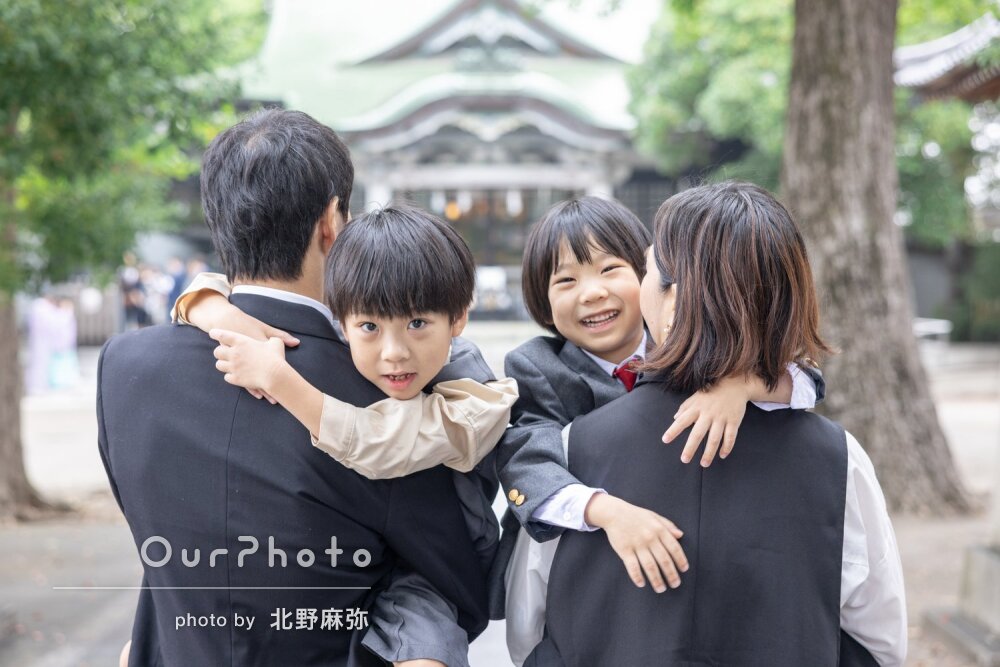 「成長を納めてもらえて感謝」フォーマルスタイルでかっこよく七五三撮影