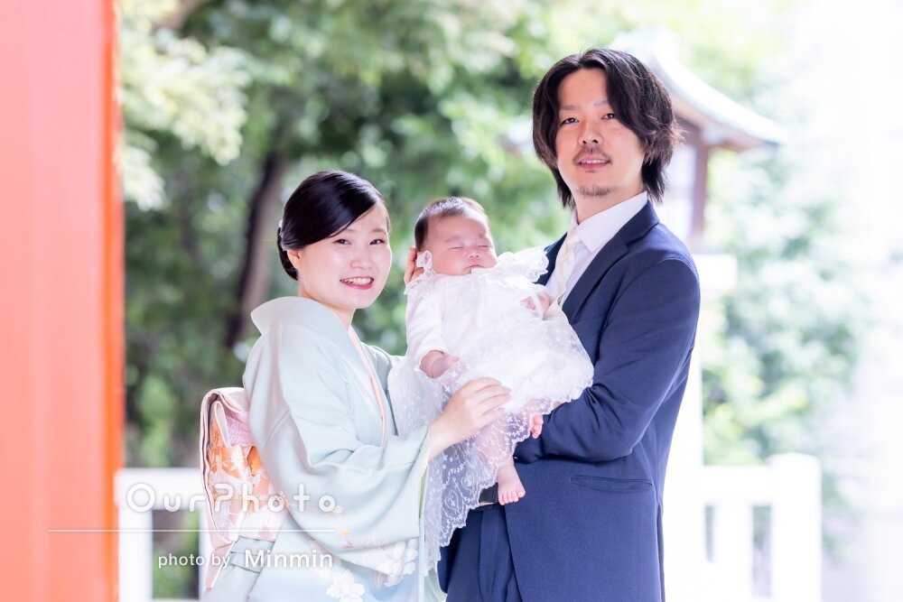 「とってもすてきで大満足」光加減が美しく和やかな雰囲気のお宮参り撮影