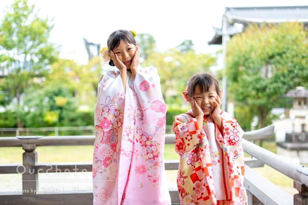 「楽しく撮影していただきました！」姉妹揃って可愛い笑顔で七五三の撮影