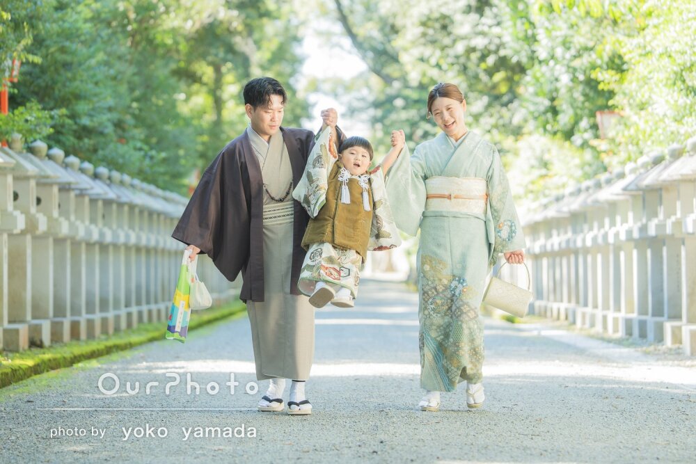 「素敵な写真ばかりで嬉しい」家族でお洒落な和装姿が素敵な七五三の撮影