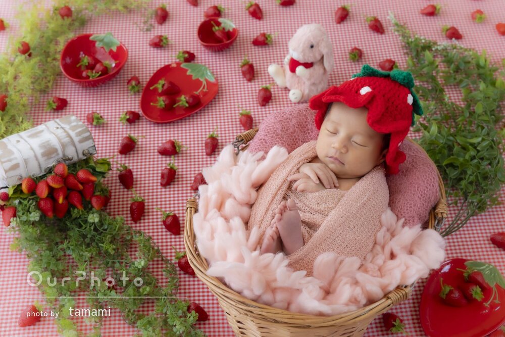 「全データ全て満足」メルヘンモチーフが可愛いニューボーンフォトの撮影