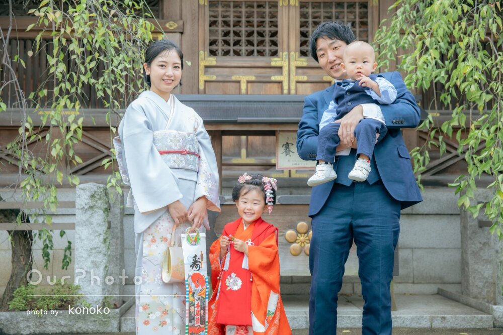 「素敵な写真をたくさん」ママと女の子の和装が映える！3歳の七五三撮影