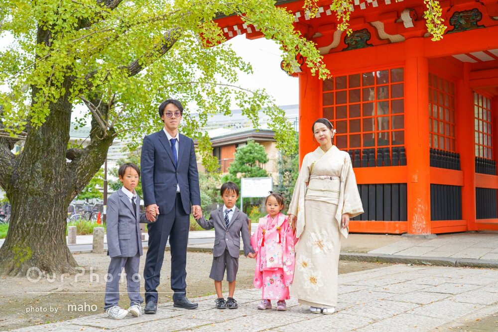 「すごいなあと感心」リピーター様！母娘の和装が華やかな七五三の撮影