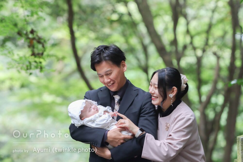 「とても楽しく」リピーター様！祖父母も一緒に愛情溢れるお宮参りの撮影