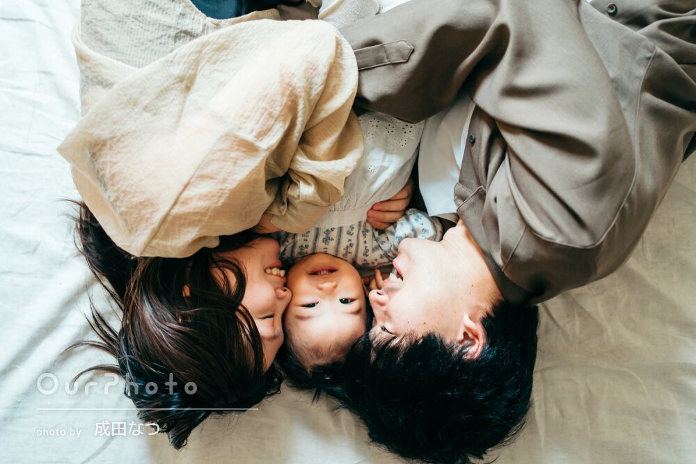 「綺麗で可愛くて宝物に」自然体でいつもの日常を写した家族写真の撮影
