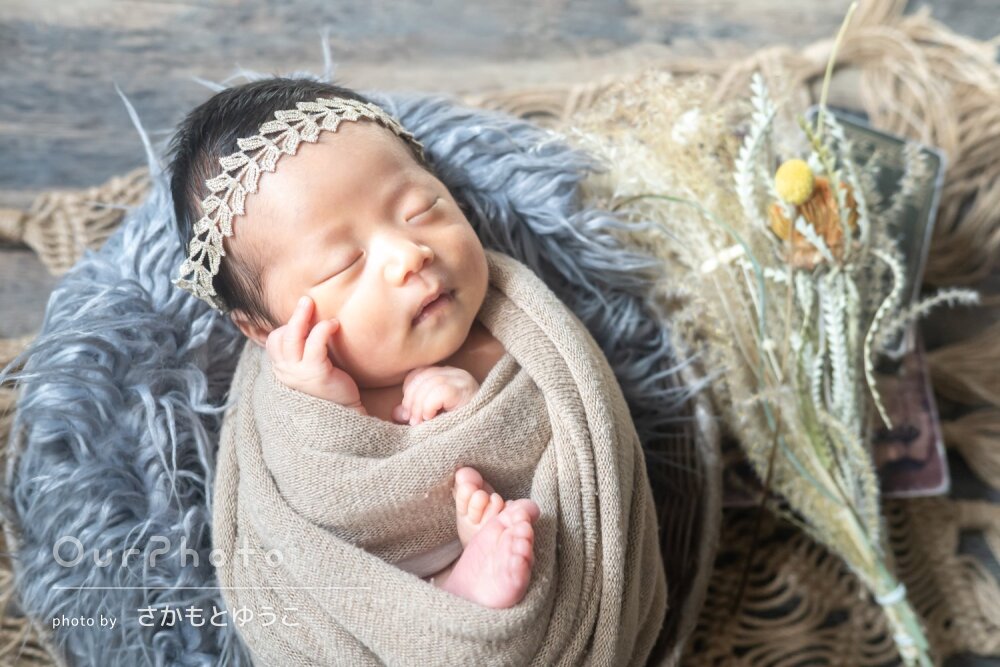 「今回も大満足」カワイイ寝顔！リピーター様のニューボーンフォトの撮影